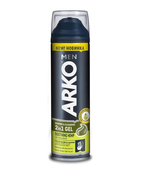 Гель для бритья Arko Men Hemp, 200 мл