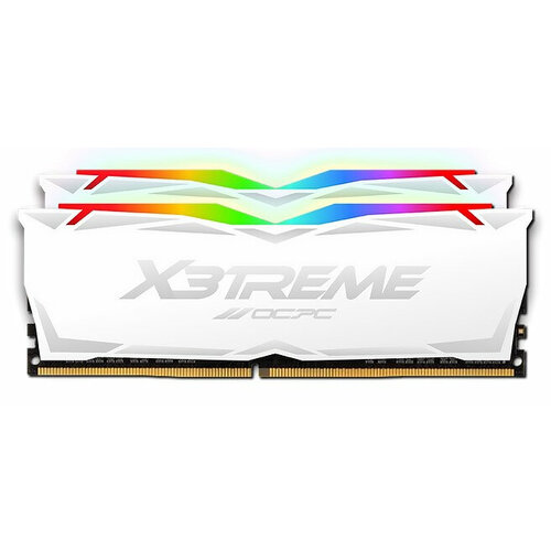 Оперативная память OCPC DDR4 X3 RGB 32Gb (16Gbx2) 3600Mhz CL18, WHITE (MMX3A2K32GD436C18W)