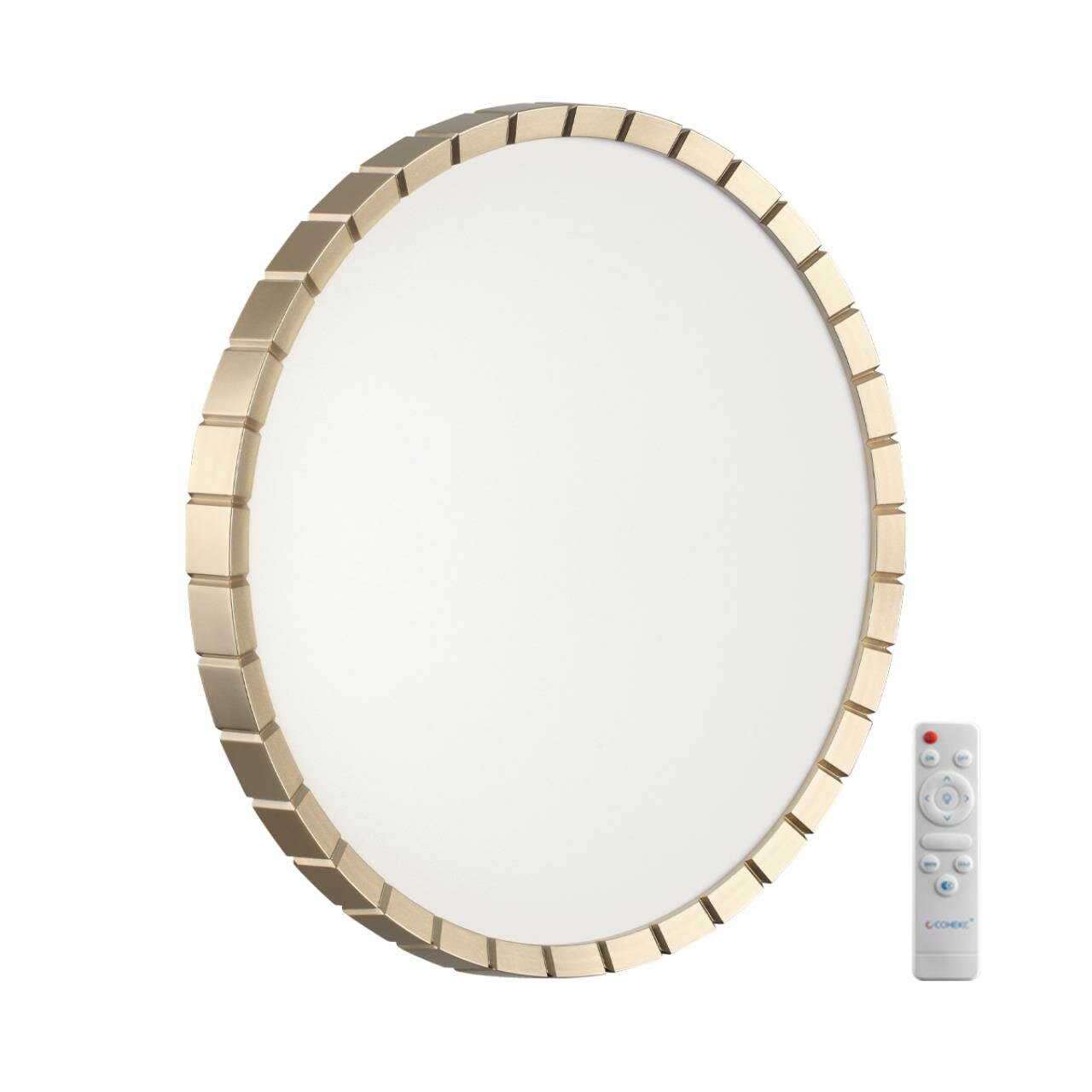 7648/EL PALE SN Светильник пластик/белый/золотой LED 70Вт 3000-6000К D486 IP43 пульт ДУ ATABI GOLD