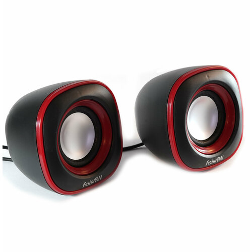 Колонка компьютерная FaisON SC-2 MINI цвет чёрный красная вставка 52100₽