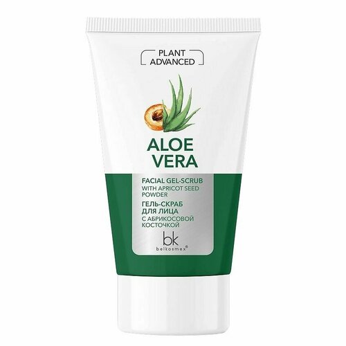 BELKOSMEX Гель-скраб Aloe Vera для лица с абрикосовой косточкой, 120 мл