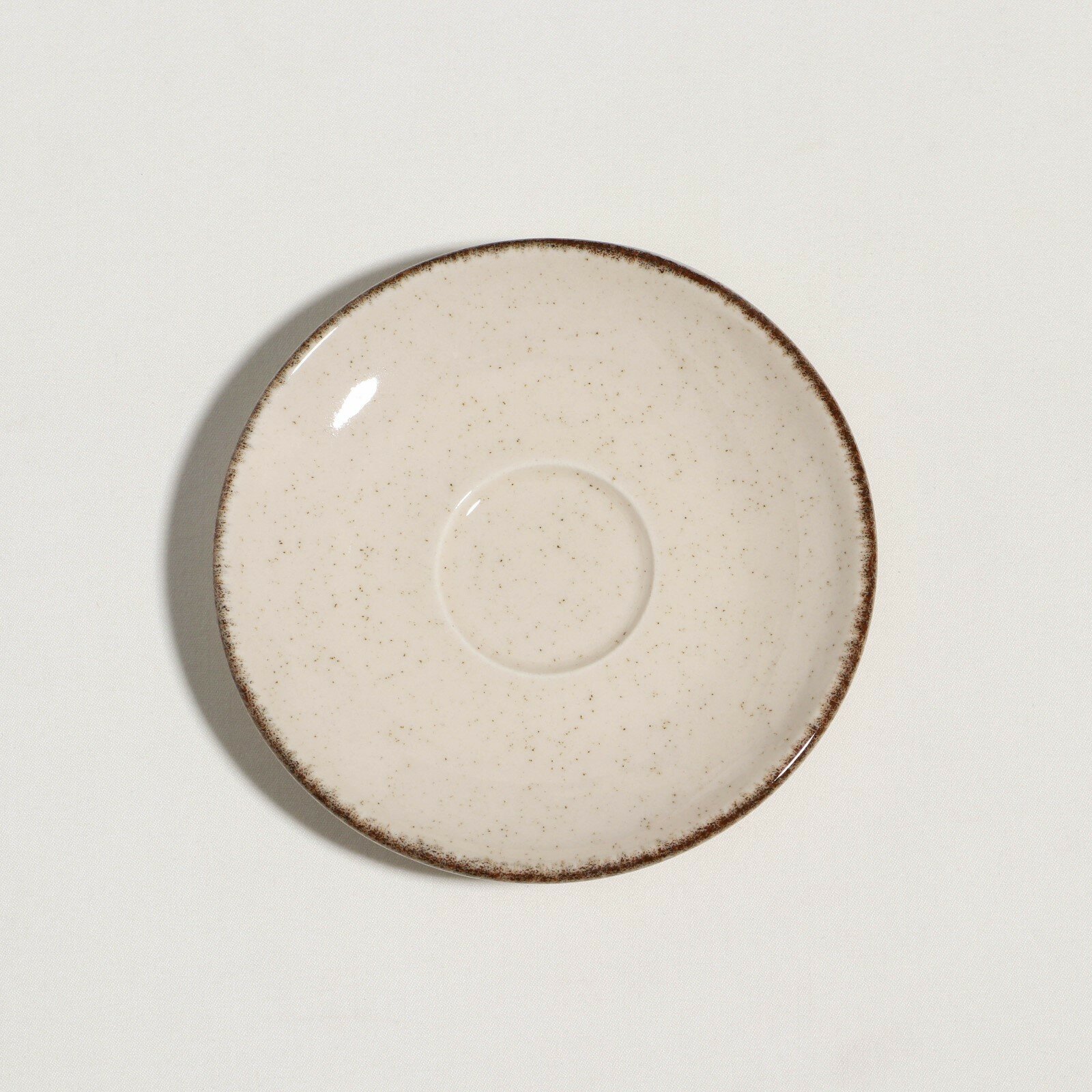 Блюдце Kutahya Porselen «Pearl», d=12 см, фарфор, бежевый