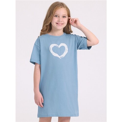 Платье Апрель, размер 68-134, голубой, белый футболка апрель размер 68 134 белый голубой