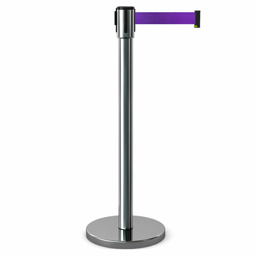 BarrierBelt® Имидж-стойка BarrierBelt® 07 с фиолетовой лентой 4,5 метра