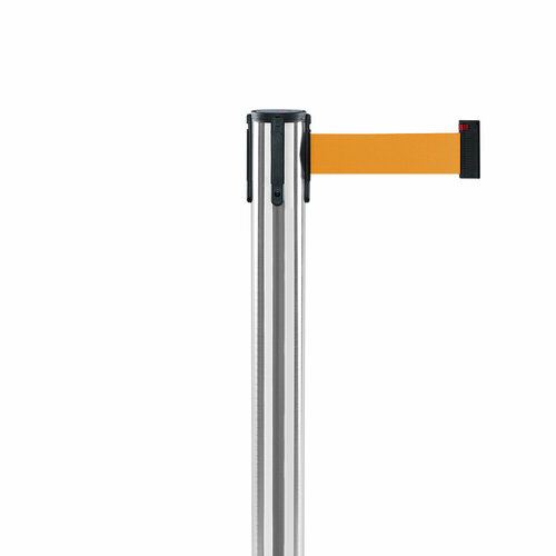ArtBarrier® Столбик с вытяжной лентой ArtBarrier Соmpact (3,65 метра оранжевая лента)
