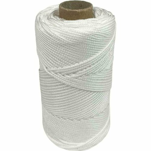 Полипропиленовый плетеный шнур truEnergy 1,5 мм, белый, бобина 100 м 12394
