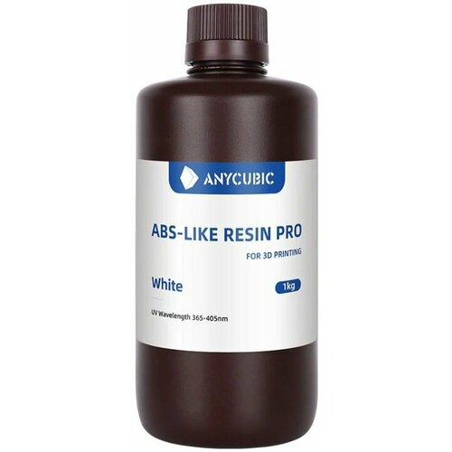 Фотополимерная смола Anycubic ABS-Like Resin PRO, 1 кг, белая фотополимерная смола tiger 3d abs like resin 10k белая 1 кг