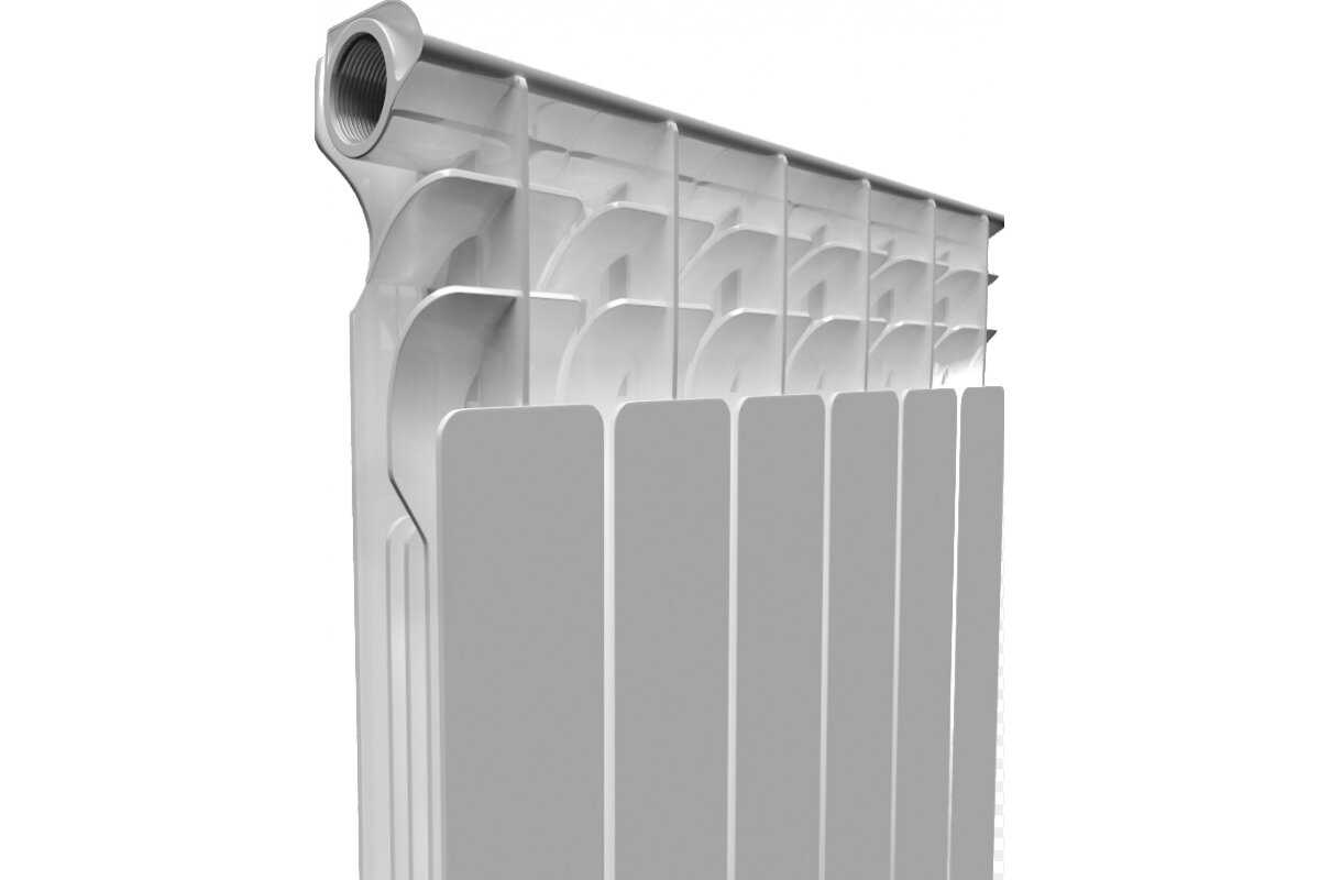 фото Радиатор отопления Aquaprom AL 500/100 A11 8 секций (серый квадрат) 00-00018426