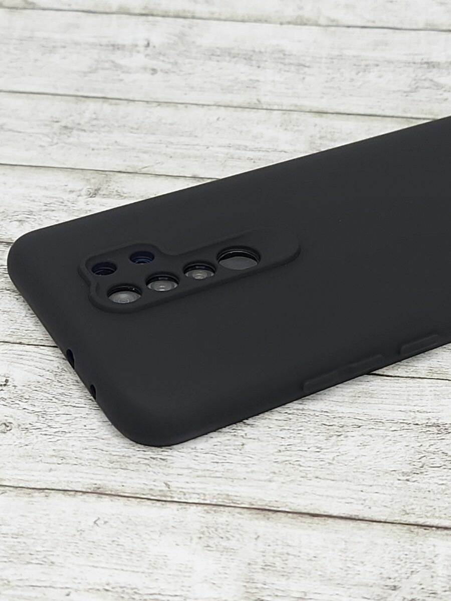 Силиконовый чехол на Xiaomi Redmi 9 ксиоми Сяоми Редми девять с защитой камеры, черный, матовый