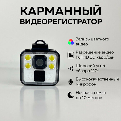 Карманный видеорегистратор с клипсой мини камера 499000₽