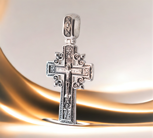 Крестик Серебряный православный крест 