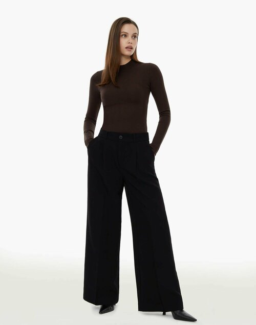 Брюки слаксы  Gloria Jeans, размер XL/170 (52-54), черный