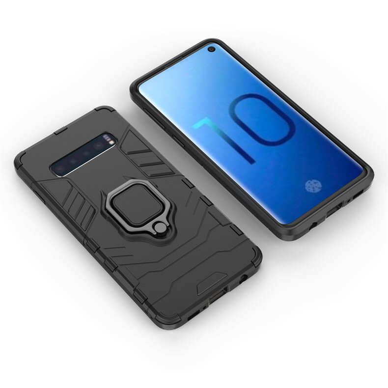 Чехол-бампер MyPads для Samsung Galaxy Note 10+ Plus противоударный усиленный ударопрочный черный