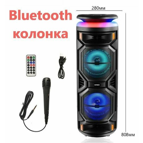 Большая портативная колонка с микрофоном и светомузыкой 1300000₽