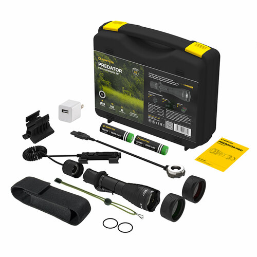 фото Тактический фонарь armytek predator pro magnet usb extended set c кейсом f07302c