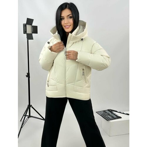 фото Куртка diffberd, размер 54, бежевый