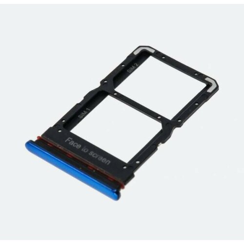 держатель лотка для sim карты запасные части для xiaomi mi 10 mi10 pro mi 10t lite держатель лотка для sd карты с инструментами для ремонта Держатель сим карты/сим лоток для Xiaomi Mi 10 Lite ( Синий )