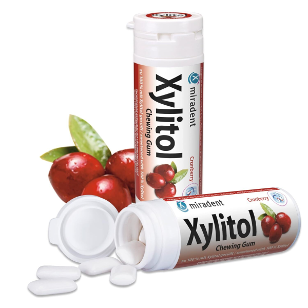 Жевательная резинка Miradent Xylitol со вкусом клюквы, 30 шт