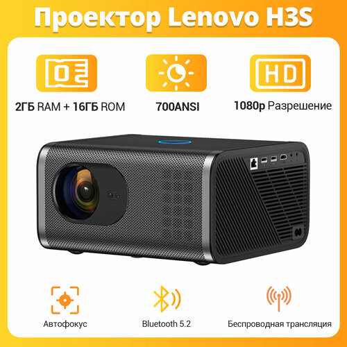 Проектор для фильмов на системе Андройд Lenovo H6 Android проэктор Google TV19201080P проектор ярче xiaomi Wanbo и Umiio 20990₽
