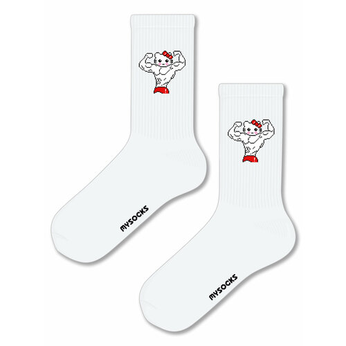 Носки MySocks, размер 36-43, белый носки mysocks размер 36 43 белый