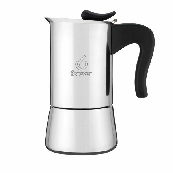 Гейзерная кофеварка стальная "MISS SPLENDY" на 6 чашек