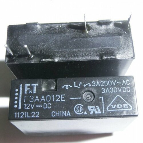 реле mpd s 112 a 12v 009423 F3AA012E, Реле электромагнитное, 5A 250V, 12V, 5A30VDC