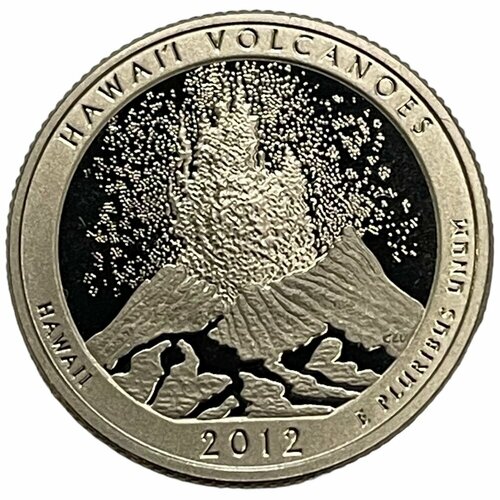 США 25 центов (1/4 доллара) 2012 г. (Квотеры Парки США - Парк Гавайские вулканы) (S) (CN) (Proof)