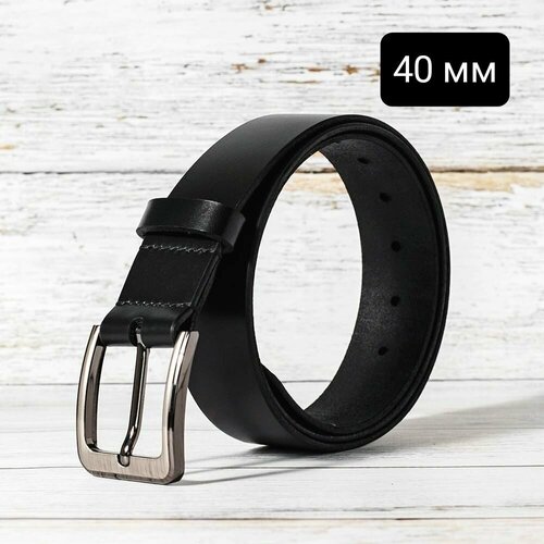 фото Ремень , размер 130, черный, серебряный нет бренда