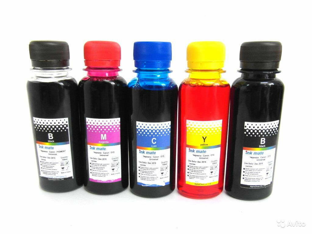 фото Чернила Ink-Mate универсальные для Canon, 5 цветов, 5*0,1 л, комплект,
