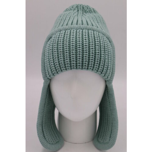 фото Шапка ушанка , размер 54/60, бирюзовый без бренда