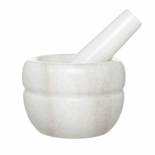 Ступка для специй 10 см с пестиком мрамор белая Полоса Marble 1690₽
