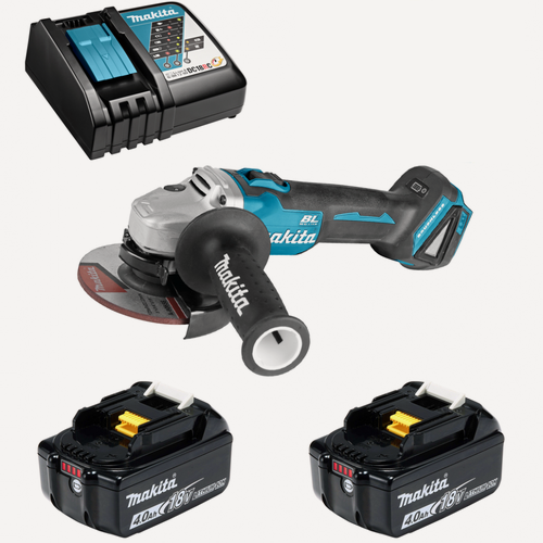 Изображение товара Шлифмашина угловая аккумуляторная 18В LXT 125мм Li-Ion 2x4Ач Makita DGA504RM2