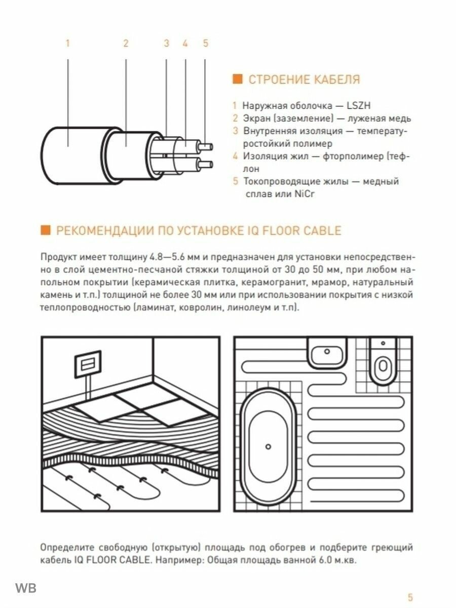 Греющий кабель IQ Watt Floor cable 30282 IQWATT - фото №2