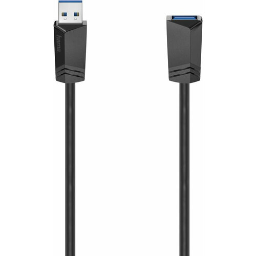Кабель-удлинитель Hama H-200628 00200628 USB 3.0 A(m) USB 3.0 A(f) 1.5м черный кабель hama h 39673 usb 3 0 a b m m 5 0 м экран 5 гбит с не совмест с устр usb 2 0 3зв синий