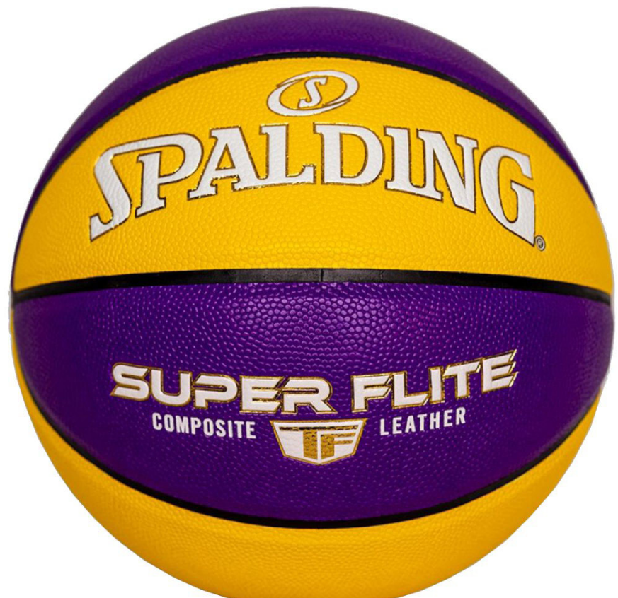 Мяч баскетбольный Spalding Мяч баскетбольный Spalding Super Flite Ball №7 Original 76930Z_7 №7, фиолетовый, желтый