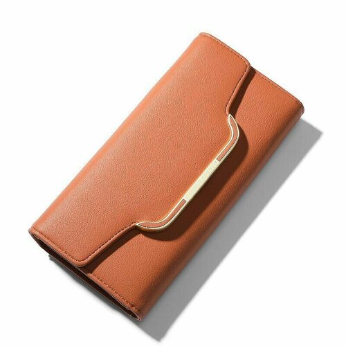 фото Кошелек , фактура гладкая, коричневый luckset