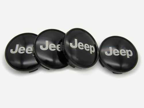 Изображение товара Колпачки, заглушки на литые диски Jeep 59/56/10 мм, комплект 4 шт.