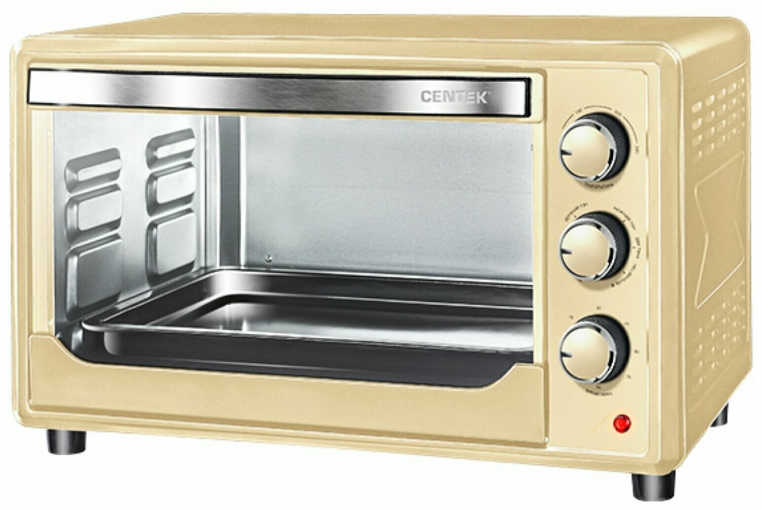 Жарочный шкаф CENTEK CT-1538-50 BEIGE Convection бежевый 50л 2000Вт конвекция 5 реж 90мин 320°