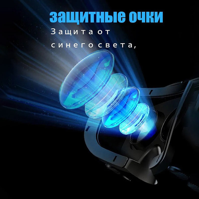 Очки виртуальной реальности VRG PRO 3D с защитой глаз от синего света, встроенный в смартфон, игровой контроллер, Наушники