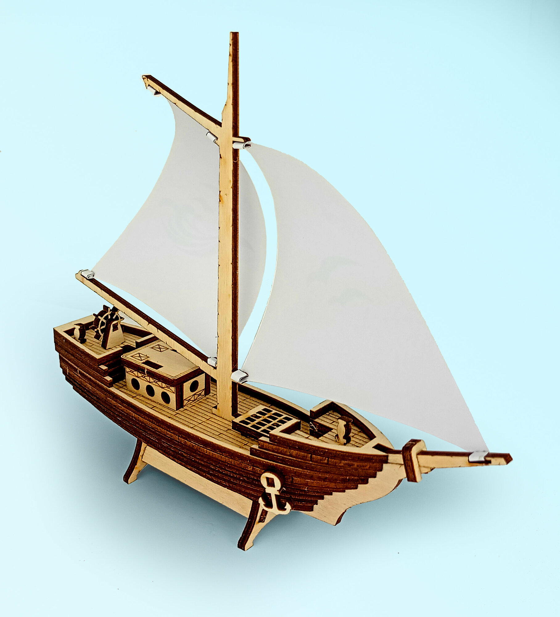 Деревянный конструктор - Парусный корабль Куттер — фото 1