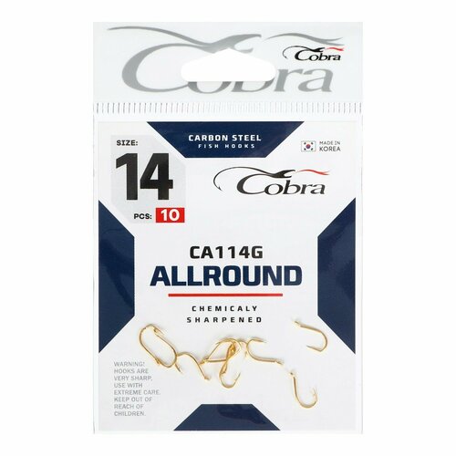 фото Крючки allround, серия ca114g, № 014, 10 шт. россия