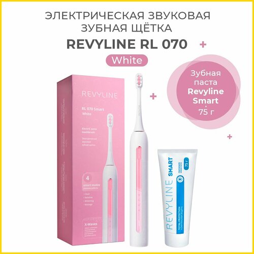 Электрическая звуковая щетка RL 070 белая Зубная паста Revyline Smart 75 г 659000₽
