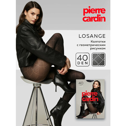 фото Колготки pierre cardin, 40 den, с ластовицей, размер 3, черный