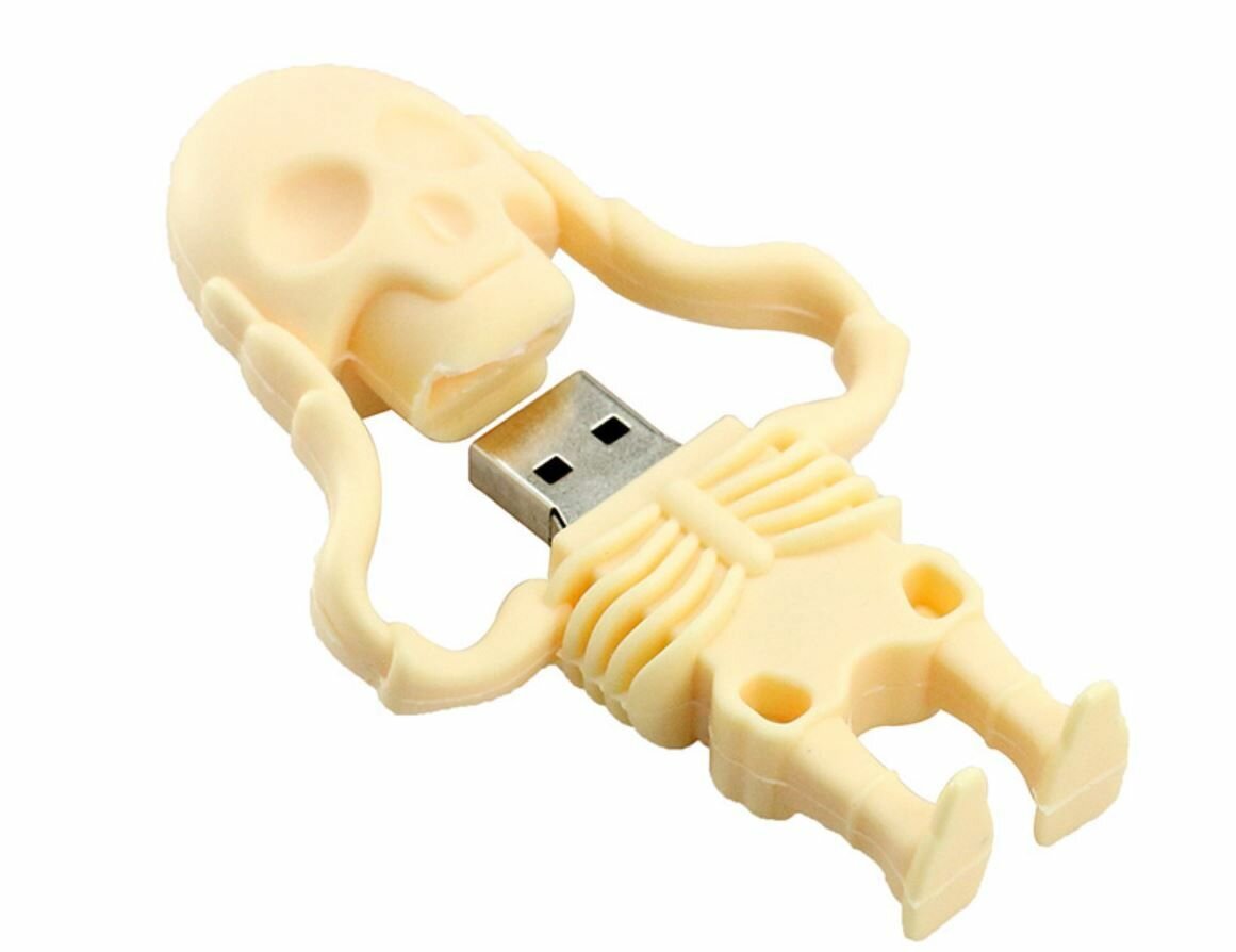USB Флешка Скелет белый 64 ГБ