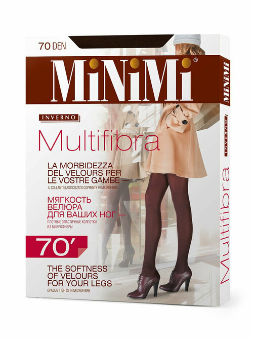Колготки  MiNiMi Multifibra, 70 den, размер 6, черный
