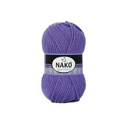 Пряжа Nako Sport Wool 1 моток цвет 10287 / сиреневый