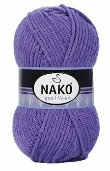 Пряжа Nako Sport Wool 1 моток цвет 10287 / сиреневый