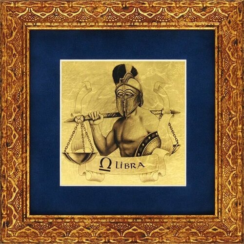 Картина золотом подарок для мужчины Знак Зодиака Весы