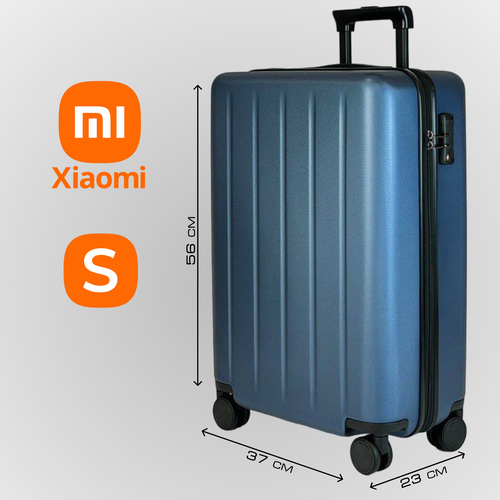 умный чемодан xiaomi 36 л размер s голубой Чемодан Xiaomi, 38 л, размер S, голубой