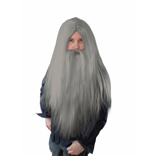 Парик волшебника с длинной бородой